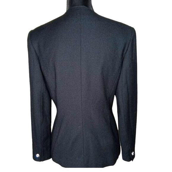 Oleg Cassini Classic Lined Zip Front Casual/Dress Black Jacket - 6 - Picture 4 of 11